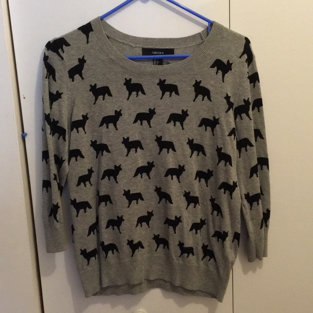 Fox patterned top